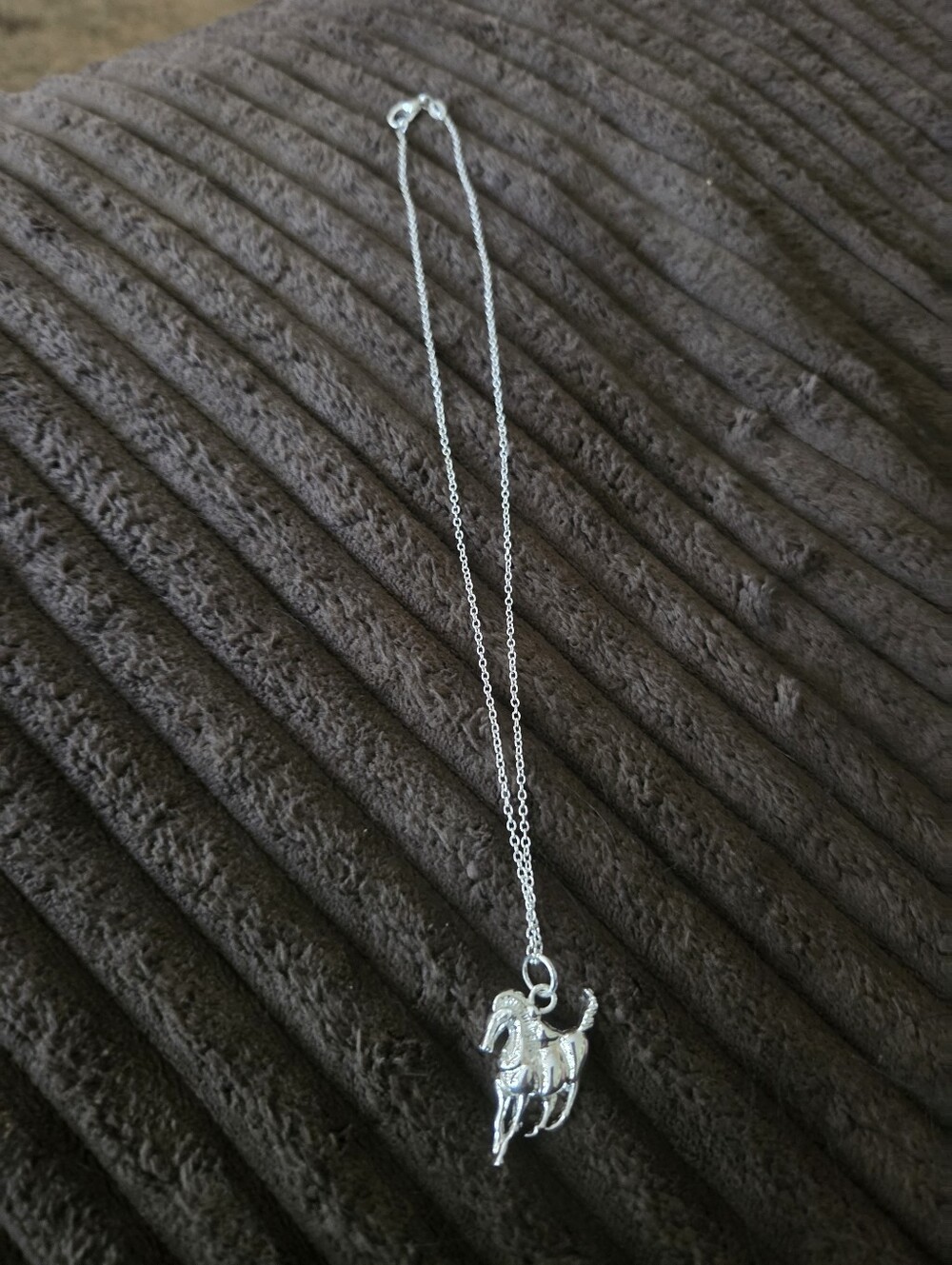 925 Stamped Silver Horse Pendant Necklace – Equestrian Jewelry